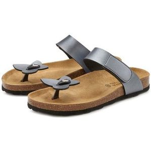 Lascana Slippers Mule, sandaal, open schoen, kurkvoetbed, 2 afneembare bovenkanten (3-delig)