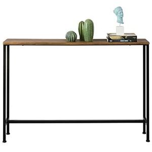 FSB19-XL-N Vintage Konsolentisch Metall Flurtisch Dekotisch Sideboard Beistelltisch Natur/Schwarz bht ca: 120x80x20cm - Sobuy