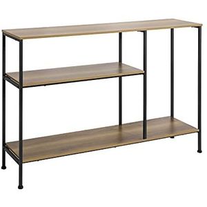 SoBuy FSB35-PF Console Tafel Entree Tafel Dressoir Sideboard Bijzettafel Bijzettafel met 3 opbergplanken - B120 x D30 x H80 cm, stalen frame, industriële stijl