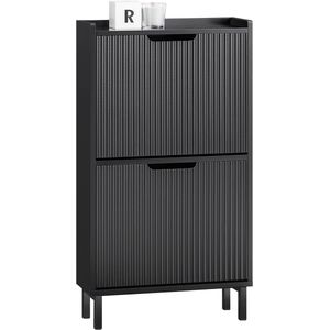 SoBuy - FSR177-SCH - Schoenenkast - Zwart - MDF - Ruimtebesparend