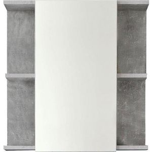 trendteam smart living - Spiegelkast spiegel - badkamer - Nano - Opbouwmaat (BxHxD) 60 x 62 x 20 cm - Kleur Beton Stone met wit - 184650534