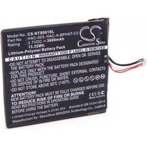Nintendo Switch accu (3.7 V, 3600 mAh, 123accu huismerk)