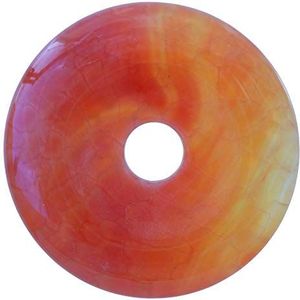 Lebensquelle Plus Hanger van vuuragaat in donut edelsteen Ø 30 mm, halfedelsteen, vuuragaat, Halfedelsteen, Vuuragaat
