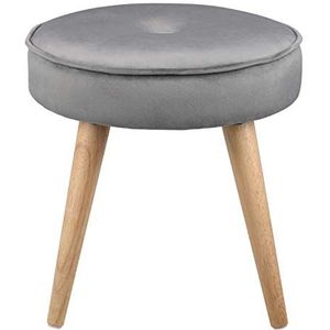 Kruk, zitkruk, voetkruk, gestoffeerde kruk, gestoffeerde zitting Ø 40cm grijs roze beige, stoel:grijs
