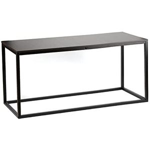 Ribelli Salontafel, ca. 50 x 110 x 40 cm, woonkamertafel van hout, metalen frame, zwart