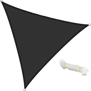 Sonnensegel dreieck 3,6x3,6x3,6 m Anthrazit 100% HDPE mit UV Schutz inkl. Befestigungsseile