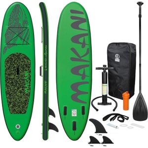 Opblaasbare Stand Up Paddle Board Makani Groen, 320x82x15 cm, incl. pomp en draagtas, gemaakt van PVC en EVA