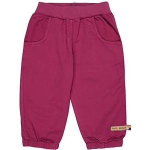 loud + proud Uniseks geweven kinderbroek, GOTS-gecertificeerd, orchid, 86/92, orchid