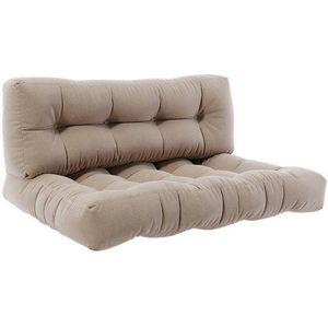 Vicco Palletkussen set ""Flocken"", Zand, 120 x 80 cm 2 delen