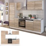 Vicco Küche 270 cm Küchenzeile Küchenblock Einbauküche Sonoma
