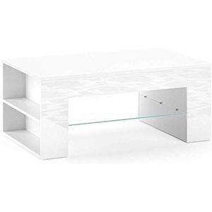 Vicco Salontafel ""Stelios"", Wit Hoogglans, 100 x 42 cm