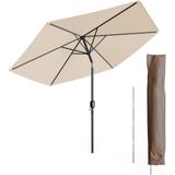 OK-Living Sonnenschirm, Beige, 270 cm mit Schutzhülle