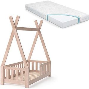 Vitalispa - Tipi Tipi-bed - Bruin - Hout - Inclusief Matras