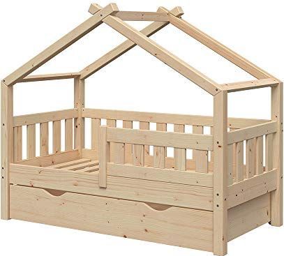 VitaliSpa Design Kinderbett 140x70 Babybett Jugendbett mit Schublade Lattenrost