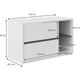 Vicco Wachtischunterschrank Viola Weiß Badschrank Waschbeckenunterschrank hängend