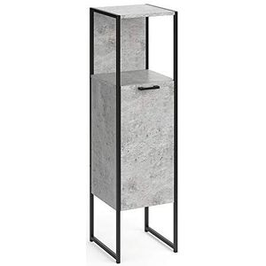 Vicco Halfhoge kast ""Fyrk"", Beton/Zwart, 33 x 120.4 cm