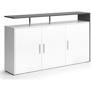 Vicco Sideboard ""Amato"", Wit/Antraciet, 160 x 91.6 cm