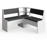 Vicco - Eckbankgruppe Roman, Weiß, 120 x 41.5 cm Ohne Tisch