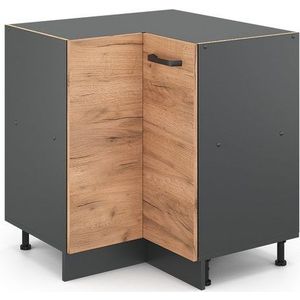 Vicco - R-Line Hoekkast - Krachtige Eik Goud - 75.6 cm Zonder Werkblad