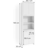 Vicco Badschrank Badregal Hochschrank Maris weiß Aufbewahrungsschrank Badezimmer