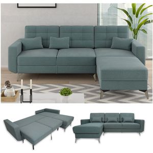 Vitalispa - Sofa l Form York, Blau, 260 x 96 cm