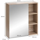 Vicco Spiegelschrank Badspiegel Badschrank Senyo Sonoma Badezimmerspiegel