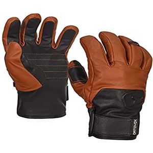 ORTOVOX Swisswool Leather Glove Brown maat S
