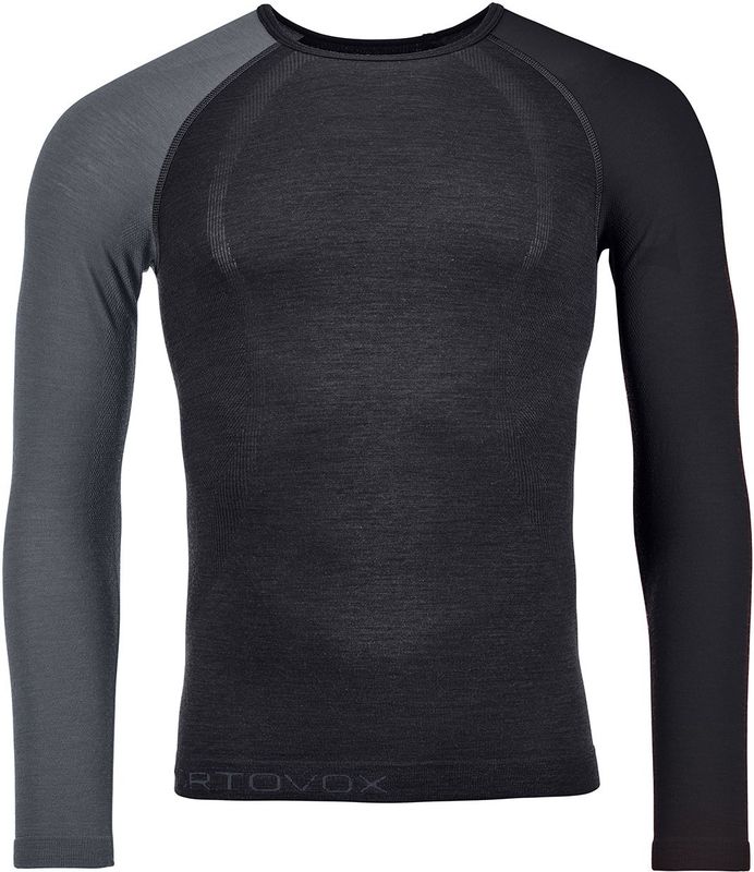 Ortovox - 120 Comp - T-shirt - Jet Zwart - Merino Wol, Ademend, Lange Mouwen