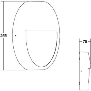 BRUMBERG Eye LED buitenwandlamp, half, wit