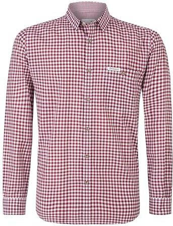 STOCKERPOINT - Campos3 - Overhemd - Bordeaux/Wit