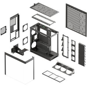 HAVN HS 420 VGPU - Midtowermodel - ATX - Tempered Glass - PCIe 5.0 Riser Cable - zwart