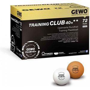 Gewo Tafeltennisballen Training Club 2* - 72 ballen - Oranje - Ping Pong Ballen