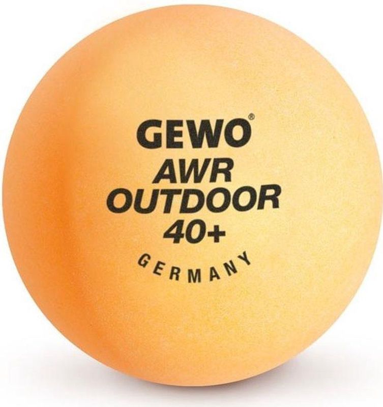 GEWO AWR Outdoor Tafeltennisballen, 40 mm, oranje, 6 stuks