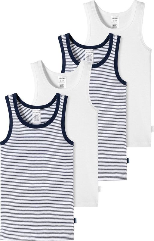 SCHIESSER Onderhemd ' Original Classics '  blauw / wit