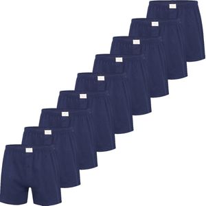 Phil & Co - Wijde Boxershorts - Jersey Stretch - Effen Navy Blauw - 9-Pack