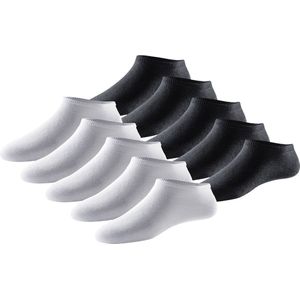 SCHIESSER Enkelsokken ' Bluebird '  zwart / wit