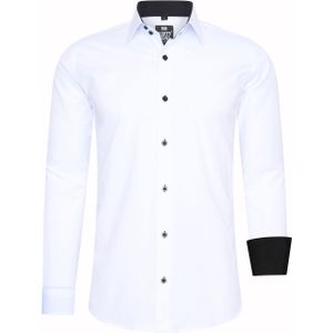 Rusty Neal - Premium Slim Fit Overhemd - Lange Mouwen - Stretch - Contrast