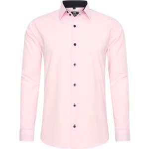 Rusty Neal - Herenoverhemd - Roze - Hoogwaardig - Slimfit - Lange Mouwen