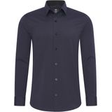 Rusty Neal - Premium Slim Fit Overhemd - Lange Mouwen - Stretch - Contrast