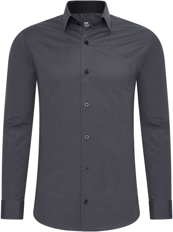 Rusty Neal - Premium Slim Fit Overhemd - Lange Mouwen - Stretch - Contrast