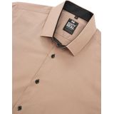 Rusty Neal - Overhemd Uni - Beige - Slim Fit