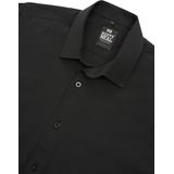 Rusty Neal - Overhemd - Zwart - Katoen Polyester Elastaan