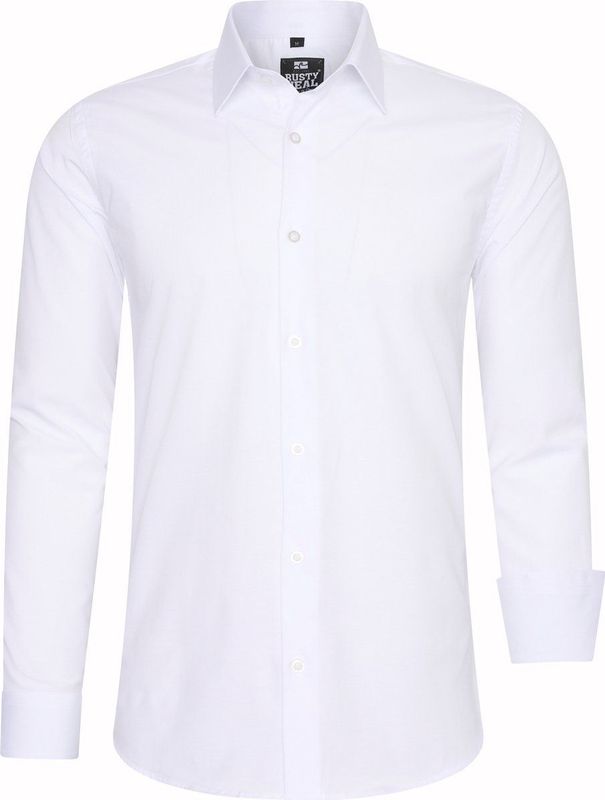 Rusty Neal - Premium Slim Fit Overhemd - Lange Mouwen - Stretch - Contrast