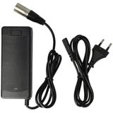 Oplader voor E-bike - Voor 36V Accu's - 42V - 2,2A - 100W - XLR 3-pin - Zwart