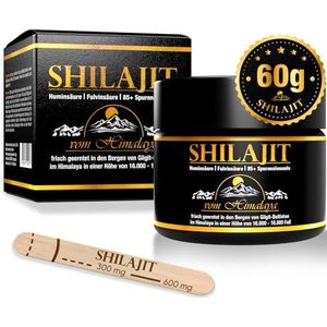 Shilajit Gold Standard 60 g | 85+ mineralen | maximale potentie uit de Himalaya | meer dan 3 maanden voorraad | 100% puur & origineel | veganistisch & zonder toevoegingen