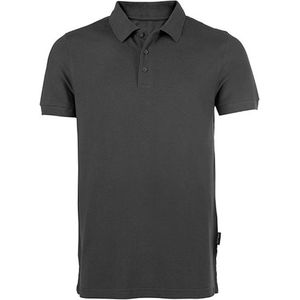 HRM Heavy Poloshirt voor heren, premium poloshirt voor heren, van 100% katoen, basic poloshirt, wasbaar tot 60 °C, hoogwaardige en duurzame herenkleding, werkkleding, Donkergrijs