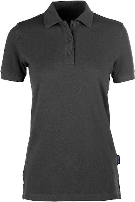 Women's Heavy Polo met korte mouwen Dark Grey