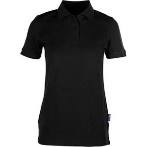 Women's Heavy Polo 'Stretch' met korte mouwen Black - XS