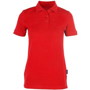 Women's Heavy Polo 'Stretch' met korte mouwen Red