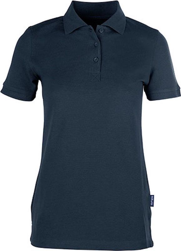 Women's Heavy Polo 'Stretch' met korte mouwen Navy - XS